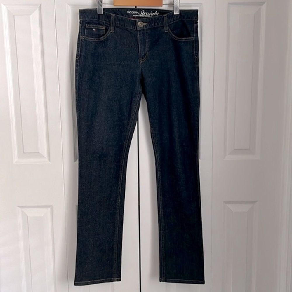 Tommy Hilfiger Blue Denim Straight Leg Jeans Size 12R